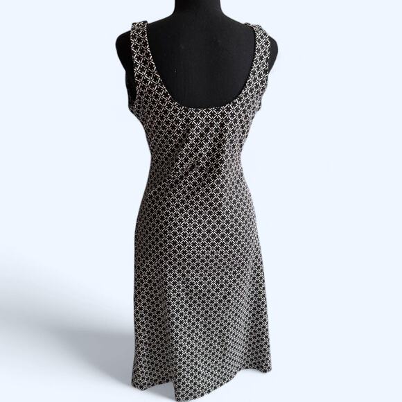 Louie et Lucie Sleeveless funky pattern midi shift dress sz med geometric - Picture 3 of 8